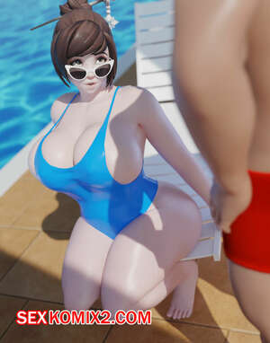 Порно комикс Mei At The Private Pool. Batesz